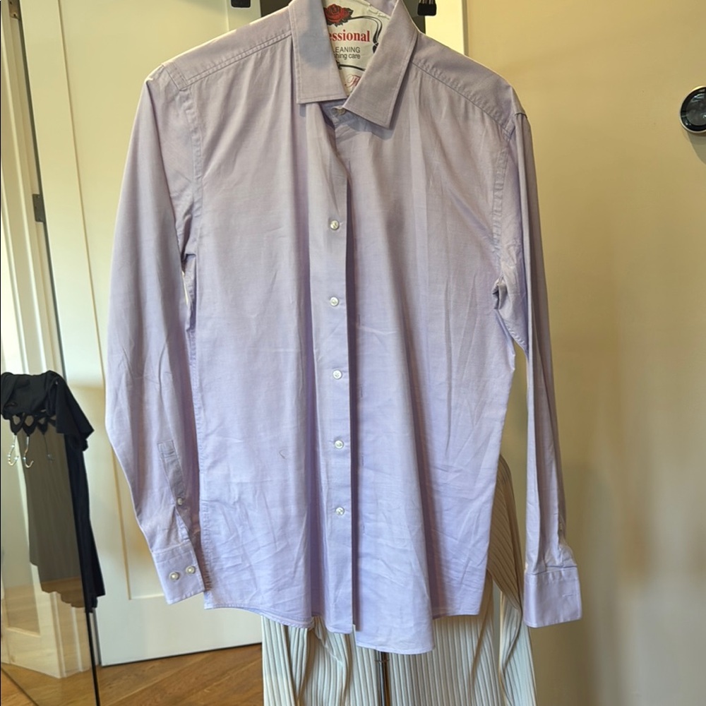 Hugo Boss Purple Dress Shirt Elegant Formal Wear